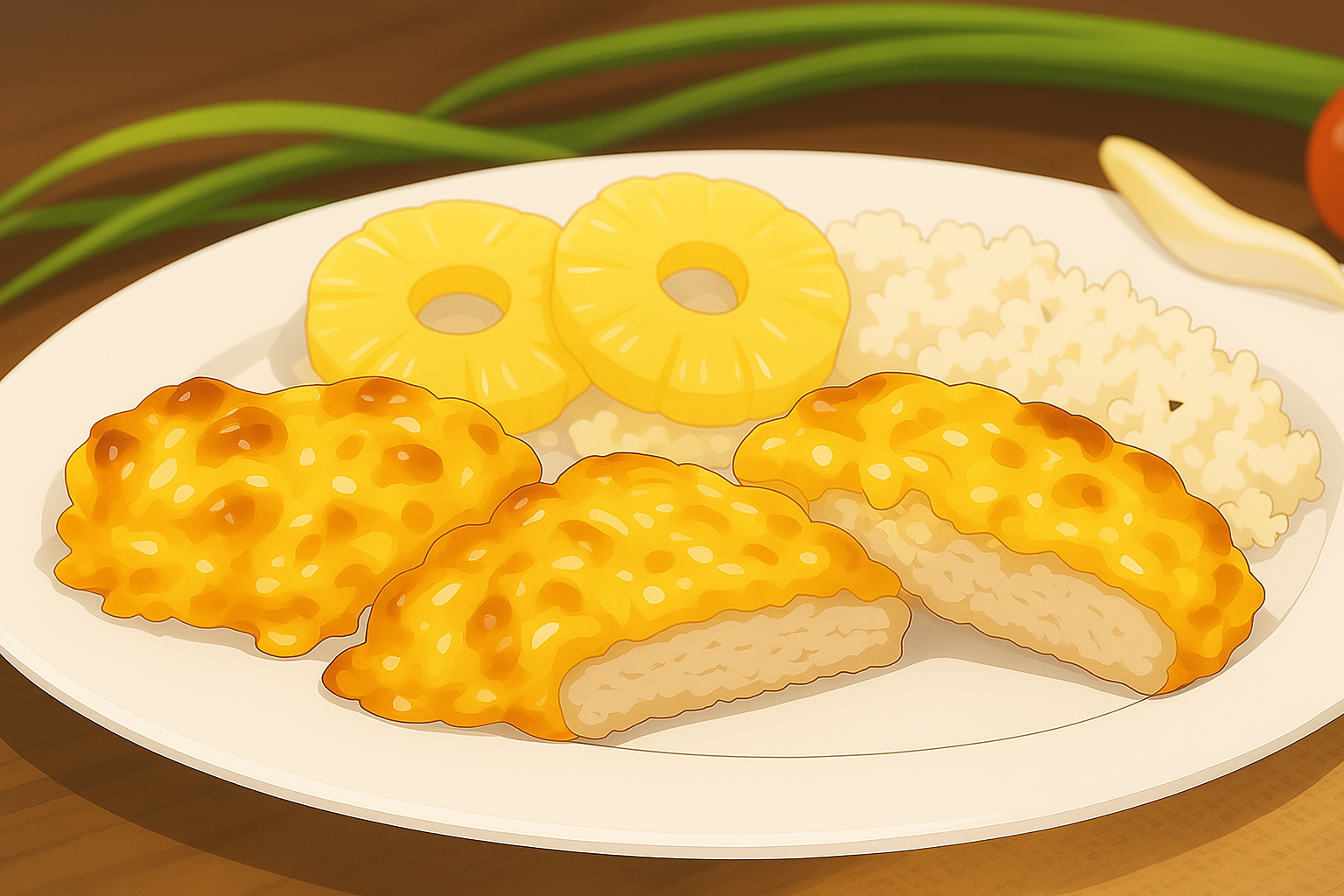 Vistas filejas ar ananasiem