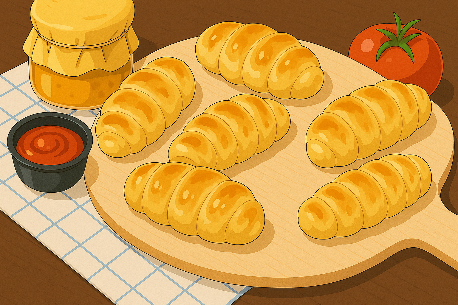 Cīsiņi kārtainajā mīklā