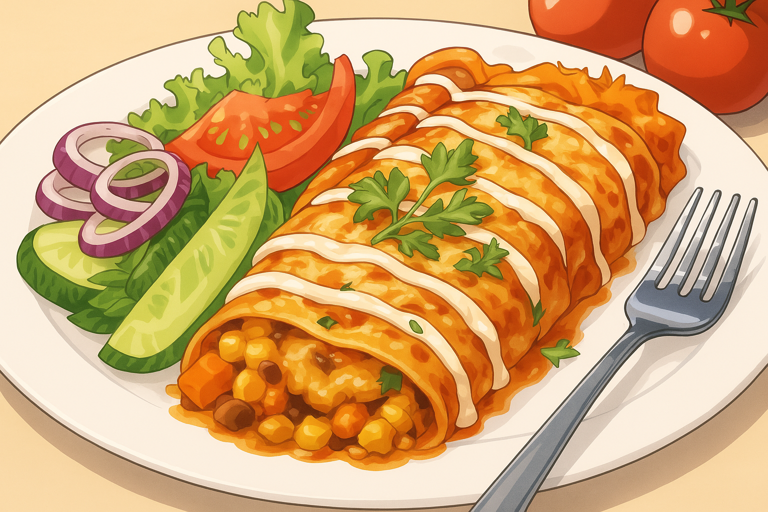 Liellopa gaļas enčilada