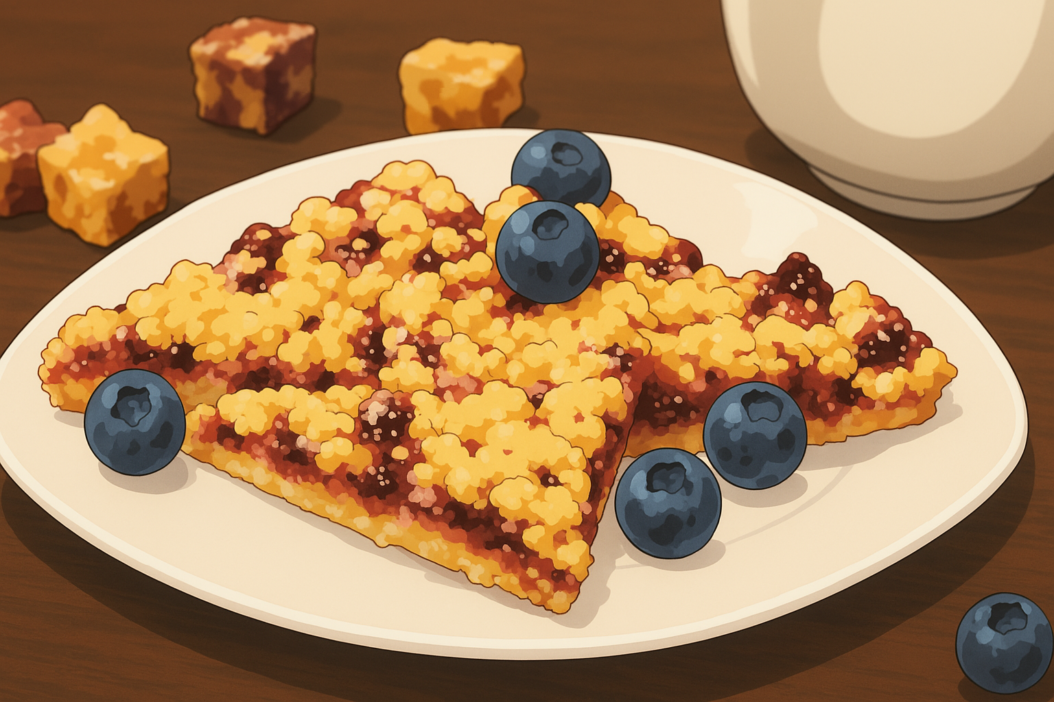 Kefīra plātsmaize ar ievārījumu